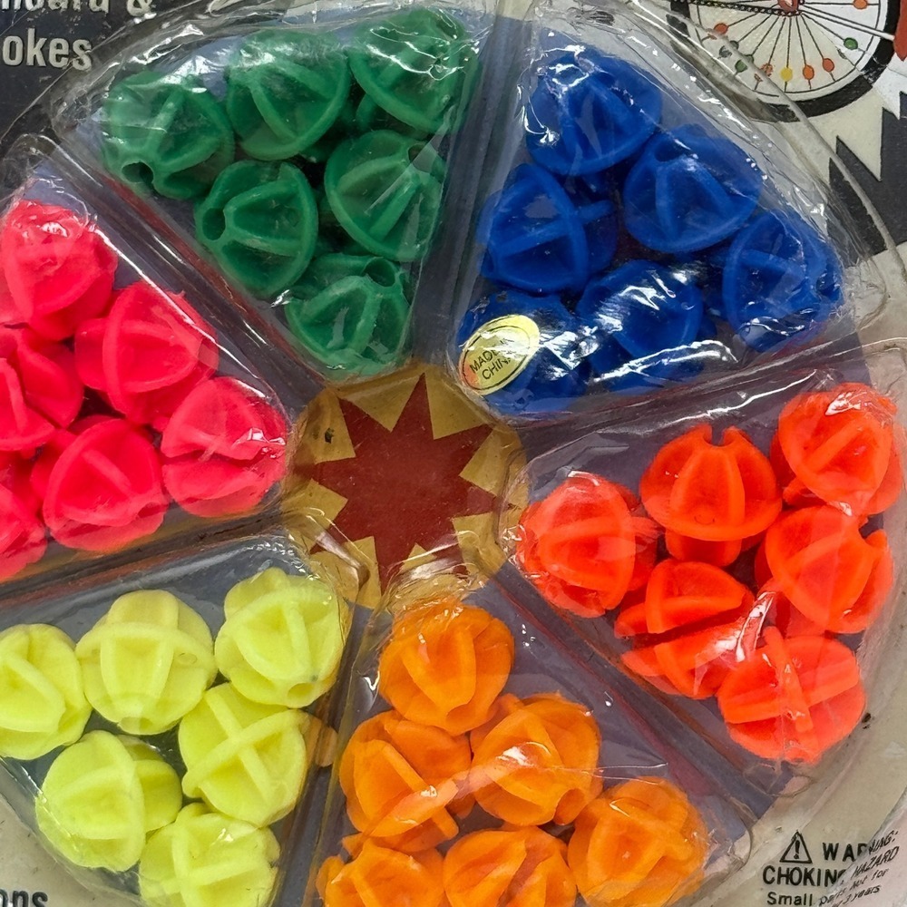 Chadwick Bike Beads Set of 36 Multi Color Spoke Noise Decorations Retro Vintage